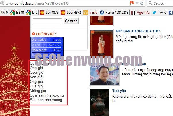 các từ khóa làm dịch vụ seo